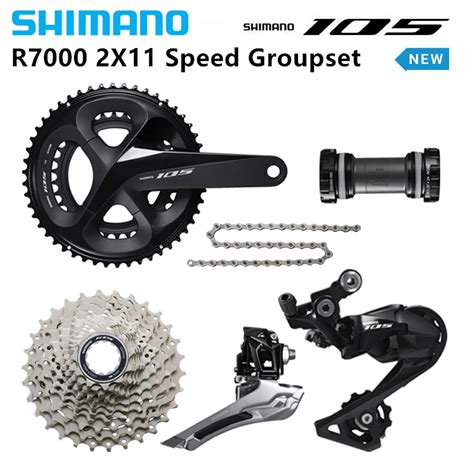 Shimano New 105 R7000 Road 2x11 Speed Bike Groupset With Brake 50 34 53 39t 175mm 105 5800 Bike