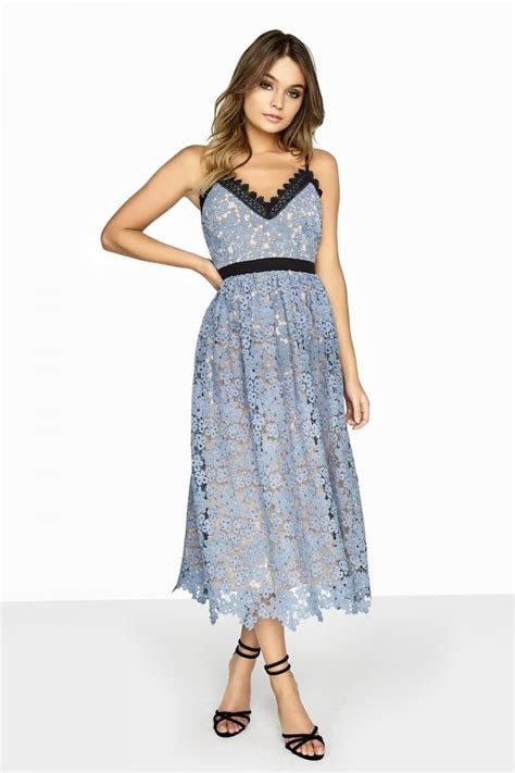 Dusty Blue Lace Midi Dress Blue Lace Midi Dress Lace Midi Dress Dresses