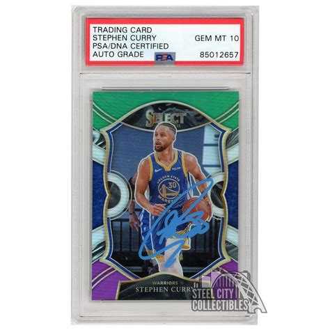 Stephen Curry Panini Select Concourse Green White Purple