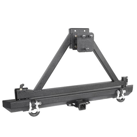 Hookeroad Rear Bumper W Tire Carrier And 2 Inch Receiver Hitches For 1997