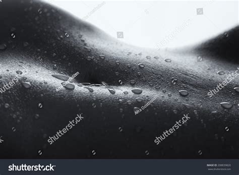 Bodyscape Nude Woman Wet Stomach Back ภาพสตอก 208839820 Shutterstock