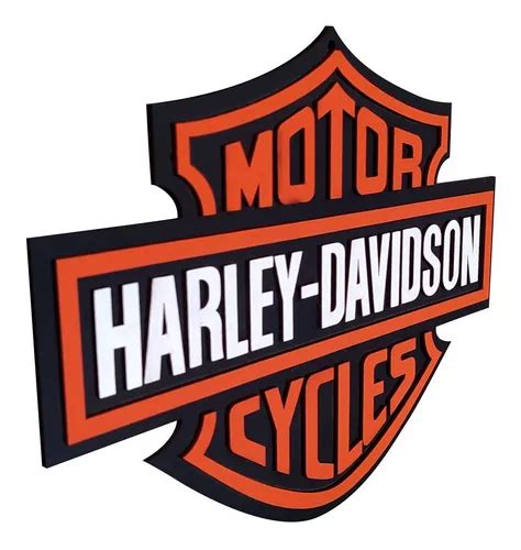 Placas Harley Davidson Logo D Decorativas Mdf Relevo P Mercadolivre