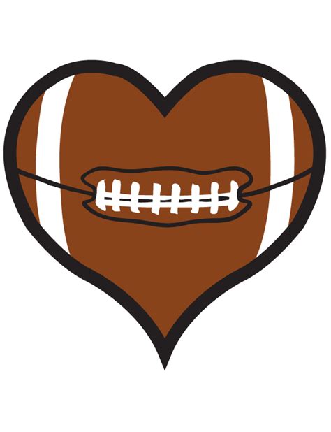 Heart Football Temporary Tattoo - Ships in 24 Hours! Free Shipping!