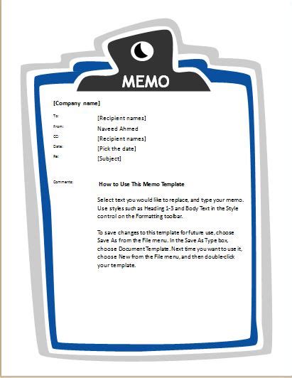 24 Free Editable Memo Templates For Ms Word Word And Excel Templates