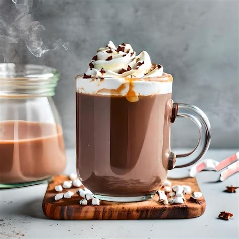 Beautiful View Of A Mug Of Hot Chocolate Premium AI Generated Image