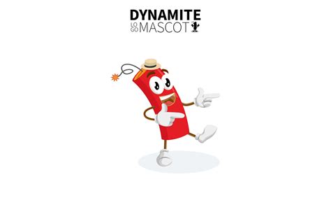 Cartoon dynamite mascot, vector illustration of a cute red dynamite ...