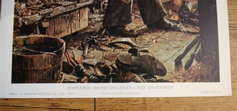 Vintage Jefferson David Chalfant The Shoemaker Print X Parke Bernet