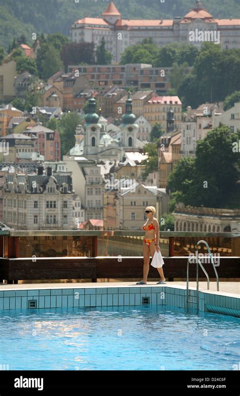 Karlovy Vary, Czech Republic, the thermal baths of the spa hotels ...