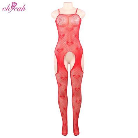 High Quality Open Crotch Sheer Nylon Sexy Mature Women Bodystocking