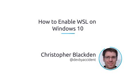 How To Enable Wsl On Windows 10 Youtube