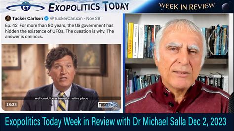 Exopolitics Today Week In Review With Dr Michael Salla Dec 2 2023