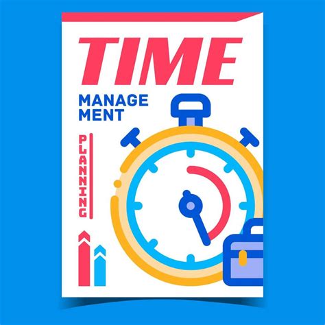 Time Management Creative Promotional Poster Vector 17407890 Vector Art ...