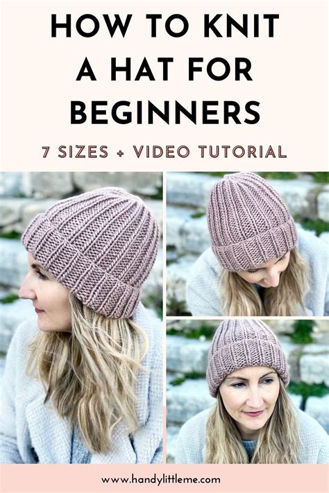 How To Knit A Hat For Complete Beginners Video Tutorial Handy Little Me