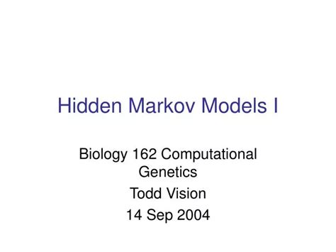 Ppt Hidden Markov Models I Powerpoint Presentation Free Download Id4327995