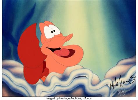 The Little Mermaid Under the Sea Sebastian Production Cel Signed by ...