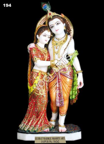 White Marble Radha Krishna Yugal Statue At 50000 00 INR In Jaipur