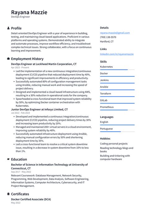 Ibm Devops Engineer Resume Examples Resumecat