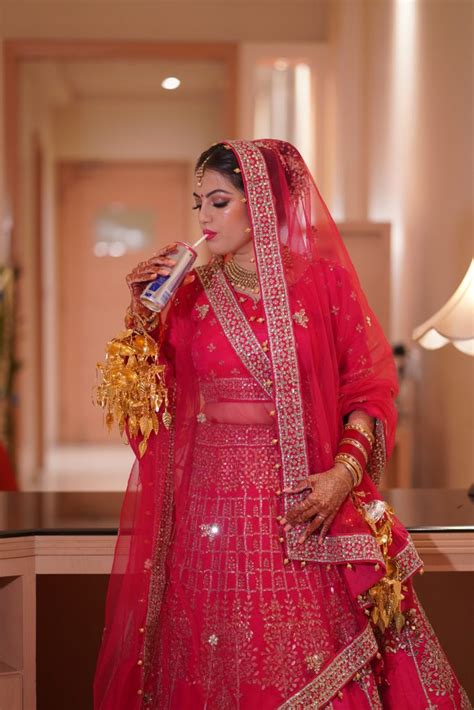 A Gorgeous Bride In Hot Pink Lehenga Ties Knot In Hills Wish N Wed