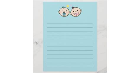 Baby Shower Party Games Letterhead Zazzle