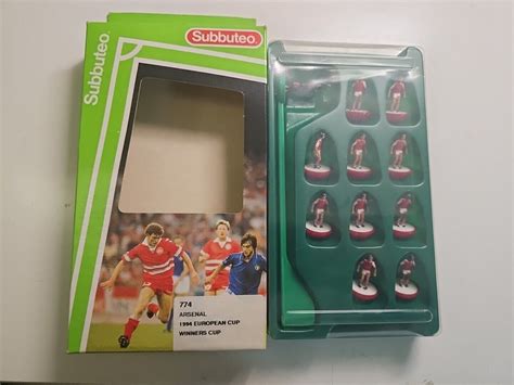 Subbuteo 774 Arsenal 1994 European Cup Winners Cup Lightweight Team Ebay