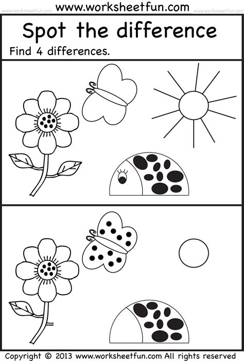 Finding The Difference Worksheets