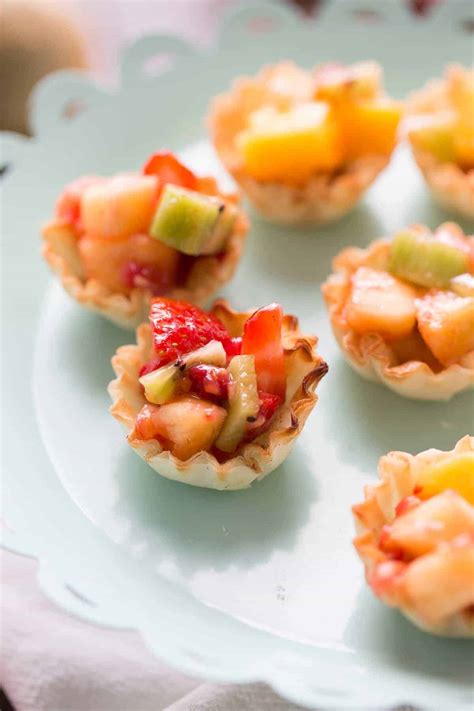 Tropical Fruit Salsa With Cinnamon Phyllo Cups Lemonsforlulu