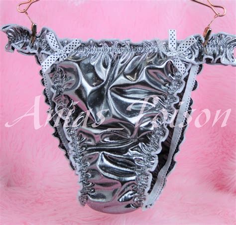 Gorgeous Silver Metallic Foil Hipster Bikini Sissy Mens Etsy