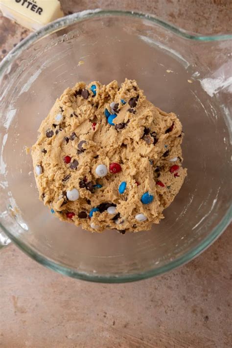Easy Patriotic Sheet Pan Red White And Blue Mandms Cookie Bars