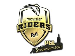 Sticker Movistar Riders Gold Stockholm 2021