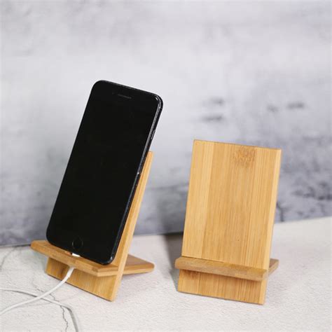 Telefon tutucu standı bambu ahşap telefon standı D Grandado