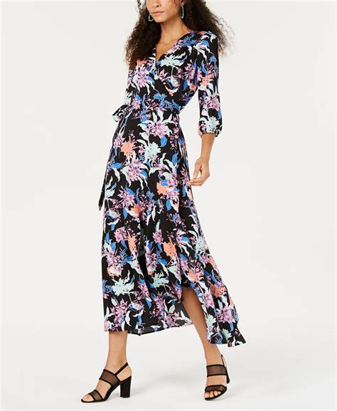 Bar Iii Printed Wrap Maxi Dress Created For Macys Macys