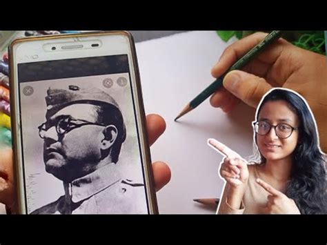 How To Draw Netaji Subhash Chandra Bose Drawing Subhash Chandra Bose