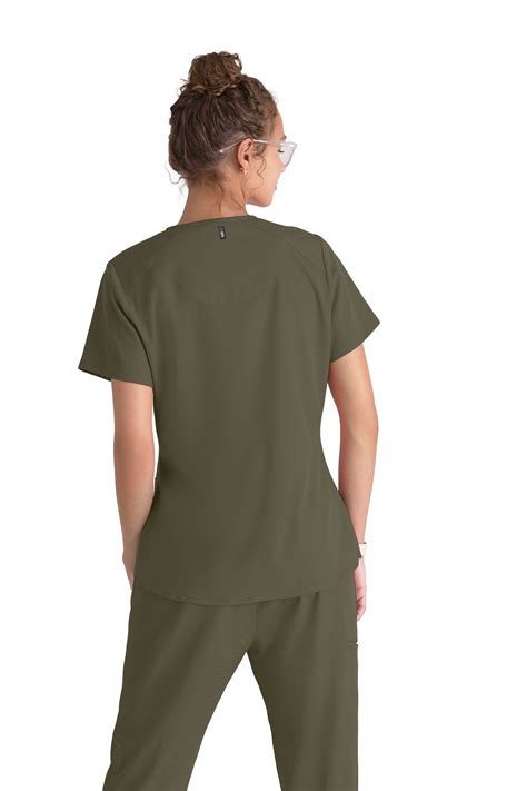 Bluza Medyczna Damska Greys Anatomy Spandex Stretch Grst011 Olive Uniformixpl