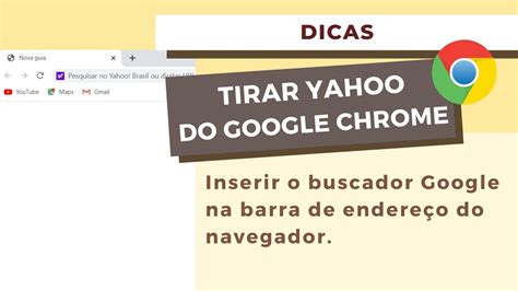 Como Tirar Yahoo Da Barra De Endere O Do Google Chrome Youtube