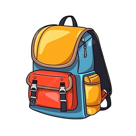 Colorful Cartoon Backpack Cartoon Clipart Backpack Clipart Sports