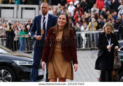 Prime Minister Iceland Katrin Jakobsdottir Ariives Stock Photo ...