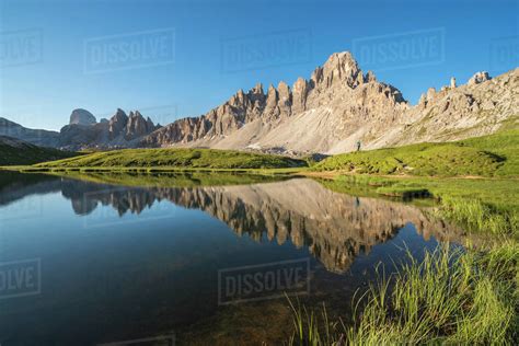 Mountains by Piani Lakes in Italy, Europe - Stock Photo - Dissolve