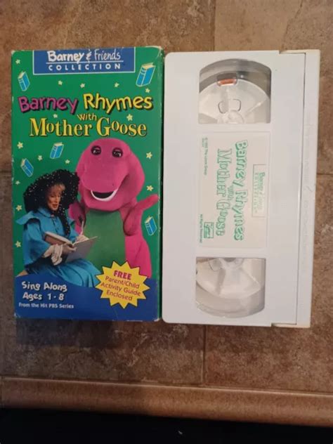 Barney Barney Rhymes With Mother Goose Vhs 1993 Case Has Damage Eur 8 93 Picclick It