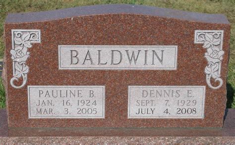 Pauline B Knight Baldwin 1924 2005 Find A Grave Gedenkplek