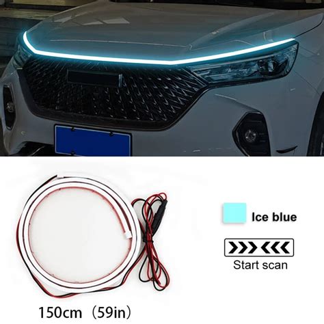 Blalion Flexible Led Car Engine Hood Guide Decorative Light Bar