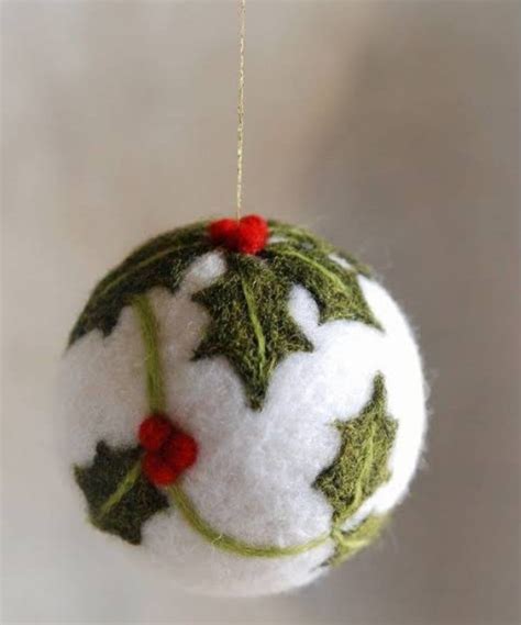 Needle Felted Ball Ornaments Set Felt Christmas Ornaments T Needle