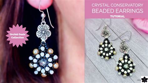 Crystal Conservatory Beaded Earrings Tutorial 8mm Chaton Youtube