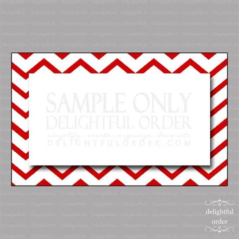 Editable Red Chevron Labelstags 1 Pdf Files And 1 Png File Instant Digital Download