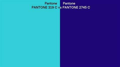 Pantone 319 C Vs Pantone 2745 C Side By Side Comparison