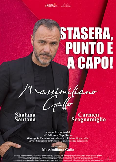 Massimiliano Gallo Stasera Punto E A Capo Teatro Cilea Napoli