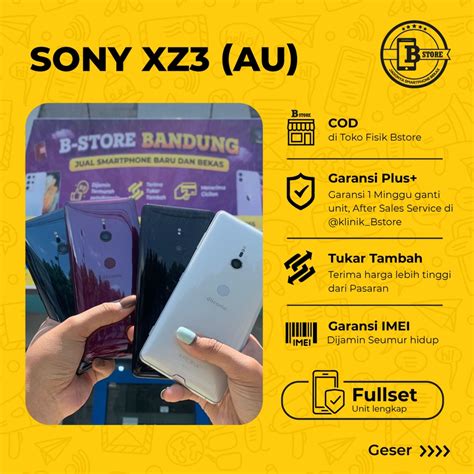 Jual Sony Xperia XZ3 AU FULLSET RAM 4 GB 64 GB COD BDG Shopee