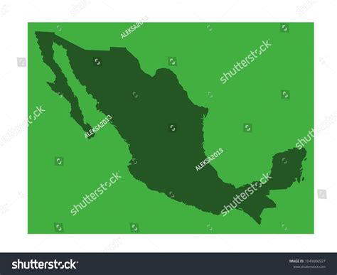 Vector Illustration Mexico Map Stock Vector Royalty Free 1049006927