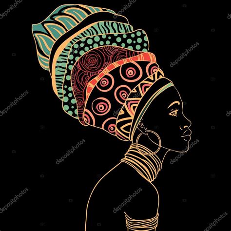 African Woman In Turban — Stock Vector © Vgorbash 37518183