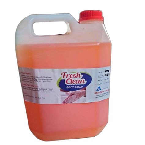 Liquid 5l Fresh Clean Soft Soap Hand Wash Packaging Type Can At ₹ 300