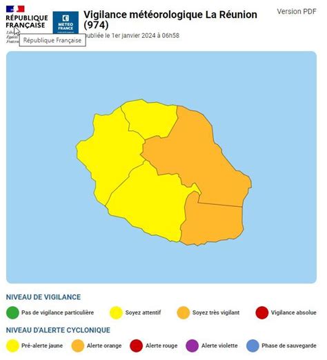 M T O La R Union Vigilance Jaune Fortes Pluies Et Orages Maintenue